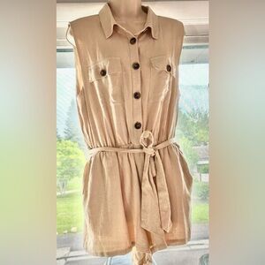 OLÍA New Women Short Romper Color Beige and Size XL